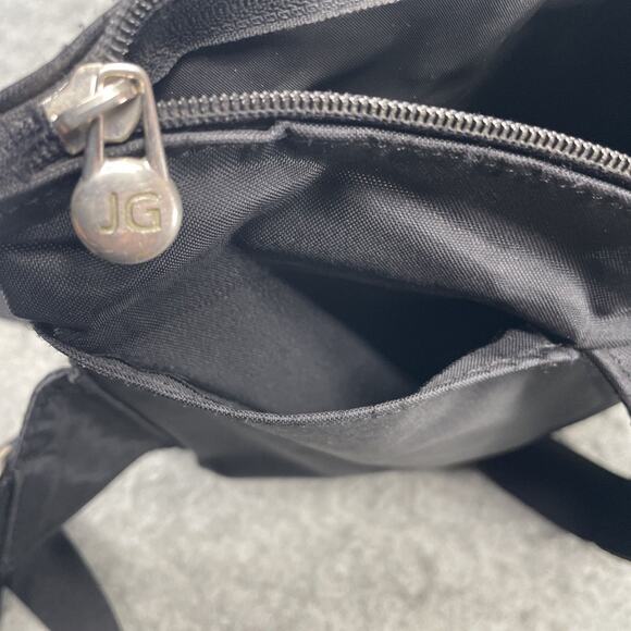 JACK GOMME Black Crossbody Messenger Sling Bag Damaged See Pictures - Picture 13 of 14